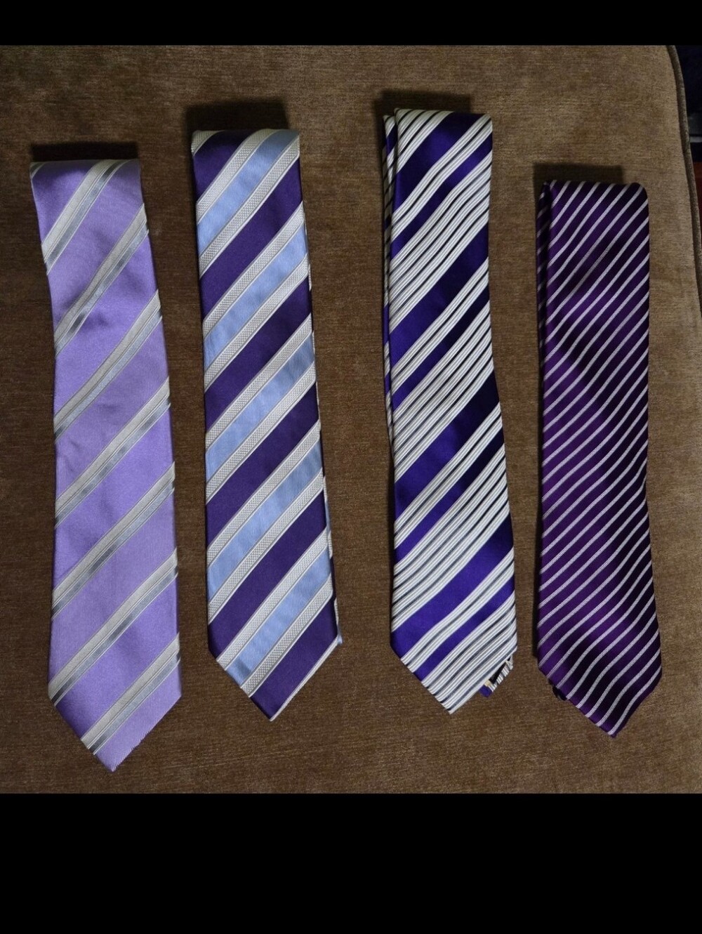 Purple Striped Men's Tie - Bundle Of 4 Ties